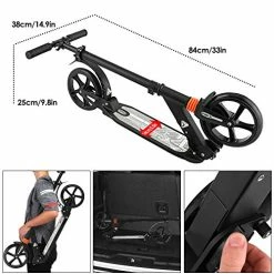 Deals 👍 Angotrade Kids/Adult Scooter With 3 Seconds Easy-Folding System, 220lb Folding Adjustable Scooter With Foot Brake And 200mm Large Wheels Whi 🧨 -Scooters & Equipment Sales 518o7GnGV9L