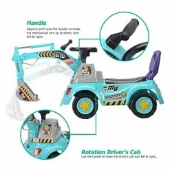 Outlet ⌛ Digger Scooter, Ride-on Excavator, Pulling Cart, Pretend Play Construction Truck (Color May Vary) By POCO DIVO Grabber-blue 🤩 11 Outlet ⌛ Digger Scooter, Ride-on Excavator, Pulling Cart, Pretend Play Construction Truck (Color May Vary) By POCO DIVO Grabber-blue 🤩 -Scooters & Equipment Sales 51A8VXbwRcL