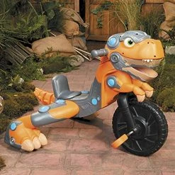 Best Sale 🧨 Chompin' Dino Trike, Outdoor Indoor Ride On Toy W/ Dinosaur Sounds Roars, Adjustable Seat, Rugged Wheels- Kids Gift, For Toddler Boys & 👧 Girls Ages 3 4 5+ Years Old ⭐ -Scooters & Equipment Sales 51Aztj5kUrS