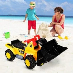 Wholesale ✔️ Costzon Kids Ride On Construction Bulldozer, Outdoor Digger Scooper Pulling Cart W/Front Loader Digger Horn Underneath Storage, Children Pretend Play Truck Toy (Yellow) 🥰 -Scooters & Equipment Sales 51BP1uHmchL