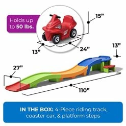 Cheapest 🎁 Up & Down Roller Coaster For Kids, Rapid Ride & Hide Edition – Ride On Toy For Indoor/Outdoor Use – Compact Storage, Skill Building Toddler Toys, Assembled Dimensions: 12.75" H X 110" W X 27" D ✔️ -Scooters & Equipment Sales 51CzE4E3viL