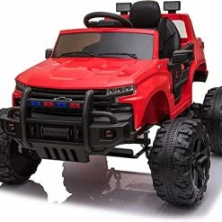 Best reviews of 🌟 DAKOTT Chevy Silverado Z71 Trail Boss Monster Truck Four Powerful Motors 12V 4x4 Big Wheels Ride On Monster Truck For Kids Blue ⌛ -Scooters & Equipment Sales 51FYskBKhsL