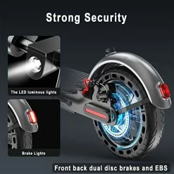 Wholesale 👏 Pro ES80 Electric Scooter - 8.5" Solid Tires,Up To 19 Miles Long-Range And 19 MPH Portable Folding Commuting Scooter For Adults With Double Braking System And App Black-01 😍 11 Wholesale 👏 Pro ES80 Electric Scooter - 8.5" Solid Tires,Up To 19 Miles Long-Range And 19 MPH Portable Folding Commuting Scooter For Adults With Double Braking System And App Black-01 😍 -Scooters & Equipment Sales 51FxbtwkB8L