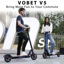 Best Sale 🤩 VOBET Adults Electric Scooter,350W Motor,8.5Inch Solid Tire,18.5 Miles 18.5 MPH Portable Folding Commuting Scooter For Adults With Front And Rear Shock Absorption System And APP 🎉 -Scooters & Equipment Sales 51IaApKmdAL