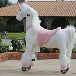 Outlet 👏 Medallion - My Pony Ride On Real Walking Horse For Children 5 To 12 Years Old Or Up To 110 Pounds (Color Medium Pink Unicorn) For 👧 Girls 5 To 12 Years O 🥰 -Scooters & Equipment Sales 51Ip8oPKmAL