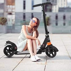 Deals 👍 Angotrade Kids/Adult Scooter With 3 Seconds Easy-Folding System, 220lb Folding Adjustable Scooter With Foot Brake And 200mm Large Wheels Whi 🧨