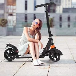 Deals 👍 Angotrade Kids/Adult Scooter With 3 Seconds Easy-Folding System, 220lb Folding Adjustable Scooter With Foot Brake And 200mm Large Wheels Whi 🧨 -Scooters & Equipment Sales 51KDK6lvGPL. AC