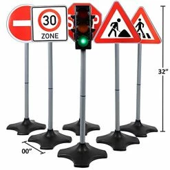 Coupon ⭐ Traffic Light Toys For Kids With 5 Street Signs 🎉 -Scooters & Equipment Sales 51LuX7QtjtL