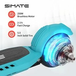 Hot Sale ❤️ SIMATE Electric Scooter For Kids, Foldable Pro E-Scooter With 3 Adjustable Heights And Colorful Flash Wheel For Kids Ages 5 And Up, 5.5" Kick Scooter, 🔔 Christmas 🎂 Birthday Gifts Pink ⌛ -Scooters & Equipment Sales 51Nd7Q5UGTL