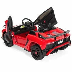 Brand new 🎉 Best Choice Products Kids 12V Ride On Lamborghini Aventador SV Sports Car Toy W/ Parent Control, AUX Cable, 2 Speeds, LED Lights, Sounds - R 👍 -Scooters & Equipment Sales 51NeQCXiuaL