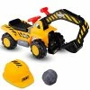 Best Sale ⭐ Costzon Kids Ride On Construction Excavator, Outdoor Digger Scooper Tractor Toy W/Safety Helmet, Rocks, Horn, Underneath Storage, Moving Forward/Backward, Pretend Play Ride On Truck (Excavator) 😍 -Scooters & Equipment Sales 51OSUD6aLTL