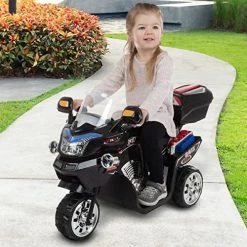 Outlet 🎁 On Toy, 3 Wheel Motorcycle Trike For Kids By Rockin' Rollers – Battery Powered Ride On Toys For Boys And 👧 Girls, 3 - 6 Year Old - Black FX 😍 -Scooters & Equipment Sales 51Pro9dmZxL