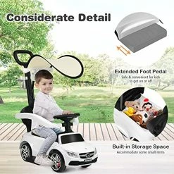 Buy โญ Costzon Push Car For Toddlers, 3 In 1 Mercedes Benz Stroller Sliding Walking Car W/ Canopy, Handle, Safety Bar, Cup Holder, Music, Underneath Storage, Foot-to-Floor Ride On Toy For Boys & ๐ง Girls, White ๐คฉ 15 Buy โญ Costzon Push Car For Toddlers, 3 In 1 Mercedes Benz Stroller Sliding Walking Car W/ Canopy, Handle, Safety Bar, Cup Holder, Music, Underneath Storage, Foot-to-Floor Ride On Toy For Boys & ๐ง Girls, White ๐คฉ -Scooters & Equipment Sales 51QmQ71qzeL