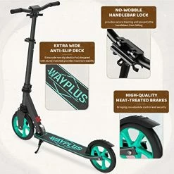 Coupon β WAYPLUS Kick Scooter For Ages 6+,Kid, Teens & Adults. Max Load 240 LBS. Foldable, Lightweight, 8IN Big Wheels For Kids, Teen And Adults, 4 Adjustable Levels. Bearing ABEC9 White π 17 Coupon β WAYPLUS Kick Scooter For Ages 6+,Kid, Teens & Adults. Max Load 240 LBS. Foldable, Lightweight, 8IN Big Wheels For Kids, Teen And Adults, 4 Adjustable Levels. Bearing ABEC9 White π -Scooters & Equipment Sales 51SjhRts9cL