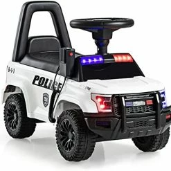 Outlet 🧨 OLAKIDS Ride On Push Police Car, Toddler Foot-to-Floor Sliding Toy With Siren, Steering Wheel, Megaphone, Horn, Headlights, Under Seat Storage, Kids Racer Walking Gift For Boys 👧 Girls 3+ (Black) ❤️ -Scooters & Equipment Sales 51ThcYN3BgL. AC