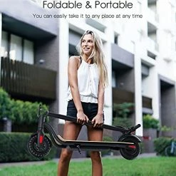 Cheapest 🎉 MEGAWHEELS Electric Scooter, 3 Gears, Max Speed 15.5MPH, 12-17 Miles Rang 7.5Ah/5.0 Ah Powerful Battery With 8'' Tires Foldable Electric Scooter For Adults, Teens, Kids, Load 220-265 Lbs A-black-b-5.0ah 🎁 -Scooters & Equipment Sales 51Tqkz6na9L