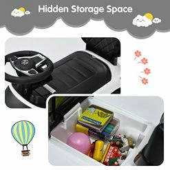 Discount 🧨 INFANS 3 In 1 Licensed Mercedes Benz Ride On Push Car, Kids Toy Stroller For Toddlers With Push Handle, Baby Foot-to-Floor Sliding Walker With Removable Canopy, Music, Horn, Under Seat Storage (White) ❤️ -Scooters & Equipment Sales 51cHTFyzskL