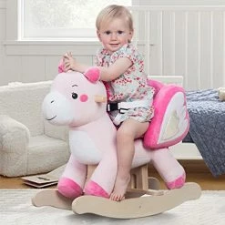 Outlet π Labebe - Baby Rocking Horse, Ride Unicorn, Kid Ride On Toy For 6 Month-3 Year Old, Infant (Boy Girl) Plush Animal Rocker, Toddler/Child Stuffed Ride Toy (Pink) β