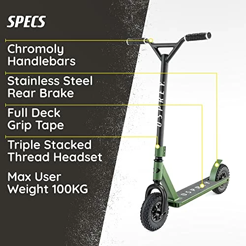 Best Pirce โญ Osprey Dirt Scooter, All Terrain Trail Adult Scooter With Chunky Off Road Tyres, Black ๐ 4 Best Pirce โญ Osprey Dirt Scooter, All Terrain Trail Adult Scooter With Chunky Off Road Tyres, Black ๐ - Image 2