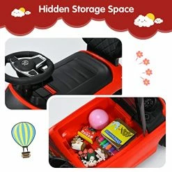 Coupon 🌟 OLAKIDS 3 In 1 Licensed Mercedes Benz Ride On Push Car, Kids Toy Stroller For Toddlers With Push Handle, Under Seat Storage, Baby Foot-to-Floor Sliding Walker With Removable Canopy, Music, Horn (Red) 💯 -Scooters & Equipment Sales 51iAKrTmTdL