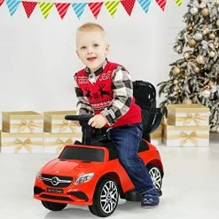 Coupon 🌟 OLAKIDS 3 In 1 Licensed Mercedes Benz Ride On Push Car, Kids Toy Stroller For Toddlers With Push Handle, Under Seat Storage, Baby Foot-to-Floor Sliding Walker With Removable Canopy, Music, Horn (Red) 💯 -Scooters & Equipment Sales 51kGrAgnWpL