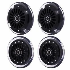 Promo π€© Wheelgoo Wiggle Car Polyurethane Replacement Wheels Set (Front,2P Light Up), Swing Car Wheels Pack (Rear,2P Narrower) Upgrade For Ride-on Toys (Black) π₯