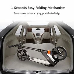 Deals 👍 Angotrade Kids/Adult Scooter With 3 Seconds Easy-Folding System, 220lb Folding Adjustable Scooter With Foot Brake And 200mm Large Wheels Whi 🧨 -Scooters & Equipment Sales 51nOu2aAmuL