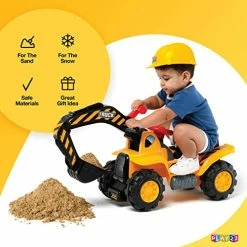Outlet 🔔 Toy Tractors For Kids Ride On Excavator - Music Sounds Digger Scooter Tractor Toys Bulldozer Includes Helmet With Rocks - Ride On Tractor Pretend Play - Toddler Tractor Construction Truck ❤️