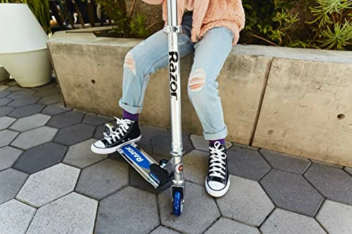 Buy 😉 Razor A Kick Scooter For Kids – Foldable,Lightweight, Adjustable Height Handlebars, For Riders 5 Years And Up, And Up To 143 Lbs Clear/black ❤️ 3 Buy 😉 Razor A Kick Scooter For Kids – Foldable,Lightweight, Adjustable Height Handlebars, For Riders 5 Years And Up, And Up To 143 Lbs Clear/black ❤️