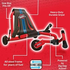 Promo 🌟 Go Kart, - Swing Side-to-Side For Amazing Ride, Powered By Zig-Zag Motion, Rides On Any Hard Surface (Indoors And Outdoors),Red,92319 👍 -Scooters & Equipment Sales 51sgomSF2OL