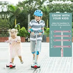 Coupon ๐คฉ Hikole Scooter For Kids With 3 LED Wheels โ Adjustable Height, Lean To Steer Design, 3 Wheels Kick Scooter For ๐ง Girls & Boys 3-12 Years Old Green ๐ 13 Coupon ๐คฉ Hikole Scooter For Kids With 3 LED Wheels โ Adjustable Height, Lean To Steer Design, 3 Wheels Kick Scooter For ๐ง Girls & Boys 3-12 Years Old Green ๐ -Scooters & Equipment Sales 51tPlm3TPaS