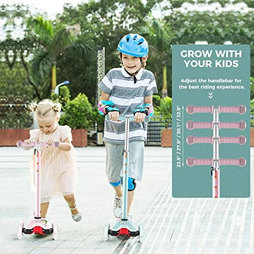 Coupon ๐คฉ Hikole Scooter For Kids With 3 LED Wheels โ Adjustable Height, Lean To Steer Design, 3 Wheels Kick Scooter For ๐ง Girls & Boys 3-12 Years Old Green ๐ 6 Coupon ๐คฉ Hikole Scooter For Kids With 3 LED Wheels โ Adjustable Height, Lean To Steer Design, 3 Wheels Kick Scooter For ๐ง Girls & Boys 3-12 Years Old Green ๐ - Image 4