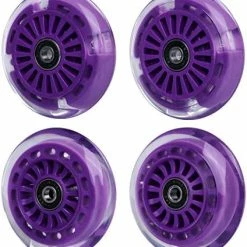 Promo 🤩 Wheelgoo Wiggle Car Polyurethane Replacement Wheels Set (Front,2P Light Up), Swing Car Wheels Pack (Rear,2P Narrower) Upgrade For Ride-on Toys (Black) 🔥 -Scooters & Equipment Sales 51v1KuMCUlL. AC
