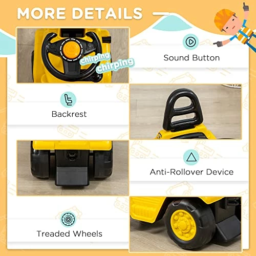 Best reviews of ✔️ Aosom Kids Ride On Forklift With Fork And Tray, Kids Ride On Tractor With Under Seat Storage, No Power Kids Construction Truck With Treaded Wheels, Gifts For Age 3 - 4 Years Old 🔥 7 Best reviews of ✔️ Aosom Kids Ride On Forklift With Fork And Tray, Kids Ride On Tractor With Under Seat Storage, No Power Kids Construction Truck With Treaded Wheels, Gifts For Age 3 - 4 Years Old 🔥 - Image 5