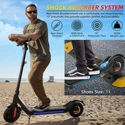 Brand new 🥰 Wheelspeed Electric Scooter, 20-25 Miles & 15 MPH(Pro Ver. 35-40 Miles & 19 MPH) Commuting Electric Scooter, 350W Motor(Pro Ver. 400W) 10" Pneumatic Tires Foldable E-scooter Adult With Rear Suspension Ws1 Pro 😉 -Scooters & Equipment Sales 61ZRqBodVLL