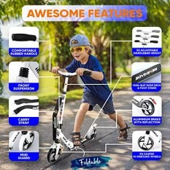 Best reviews of 🔔 Hurtle Scooter – Scooter For Teenager – Kick Scooter – 2 Wheel Scooter With Adjustable T-Bar Handlebar – Folding Adult Kick Scooter With Alloy Anti-Slip Deck Real T 👏