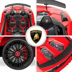 Brand new 🎉 Best Choice Products Kids 12V Ride On Lamborghini Aventador SV Sports Car Toy W/ Parent Control, AUX Cable, 2 Speeds, LED Lights, Sounds - R 👍 -Scooters & Equipment Sales 61qH7i0grxL