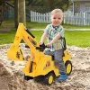 Outlet ✔️ HOMCOM Ride On Excavator Pull Cart, Kids Digger Ride On Truck With Horn, Under Seat Storage, Sit And Scoot Pretend Play Toy Construction Car For Ages 3 Years Old 😍 -Scooters & Equipment Sales 61wdNt6KDML